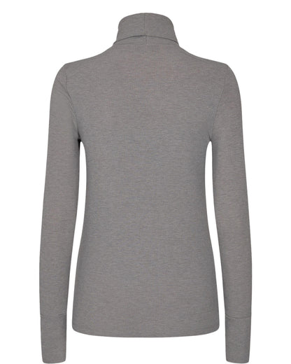 Numph Nubowie Ribbed Rollneck in Medium Gray