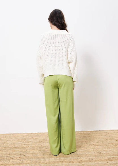 Frnch Paulia Jumper in Creme Open Knit