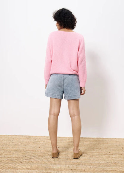 FRNCH Sylvie Pale Rose Boat Neck Knit