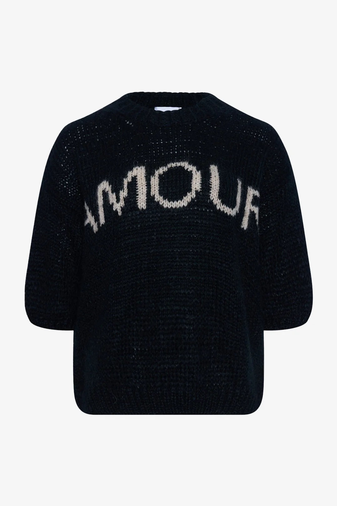 Amour Knit in Black with Off White